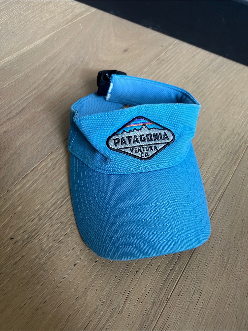 Patagonia Aqua Blue Visor with Ventura Patch